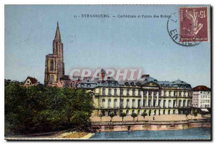 CPA Strasbourg Cathedrale et Palais des Rohan 