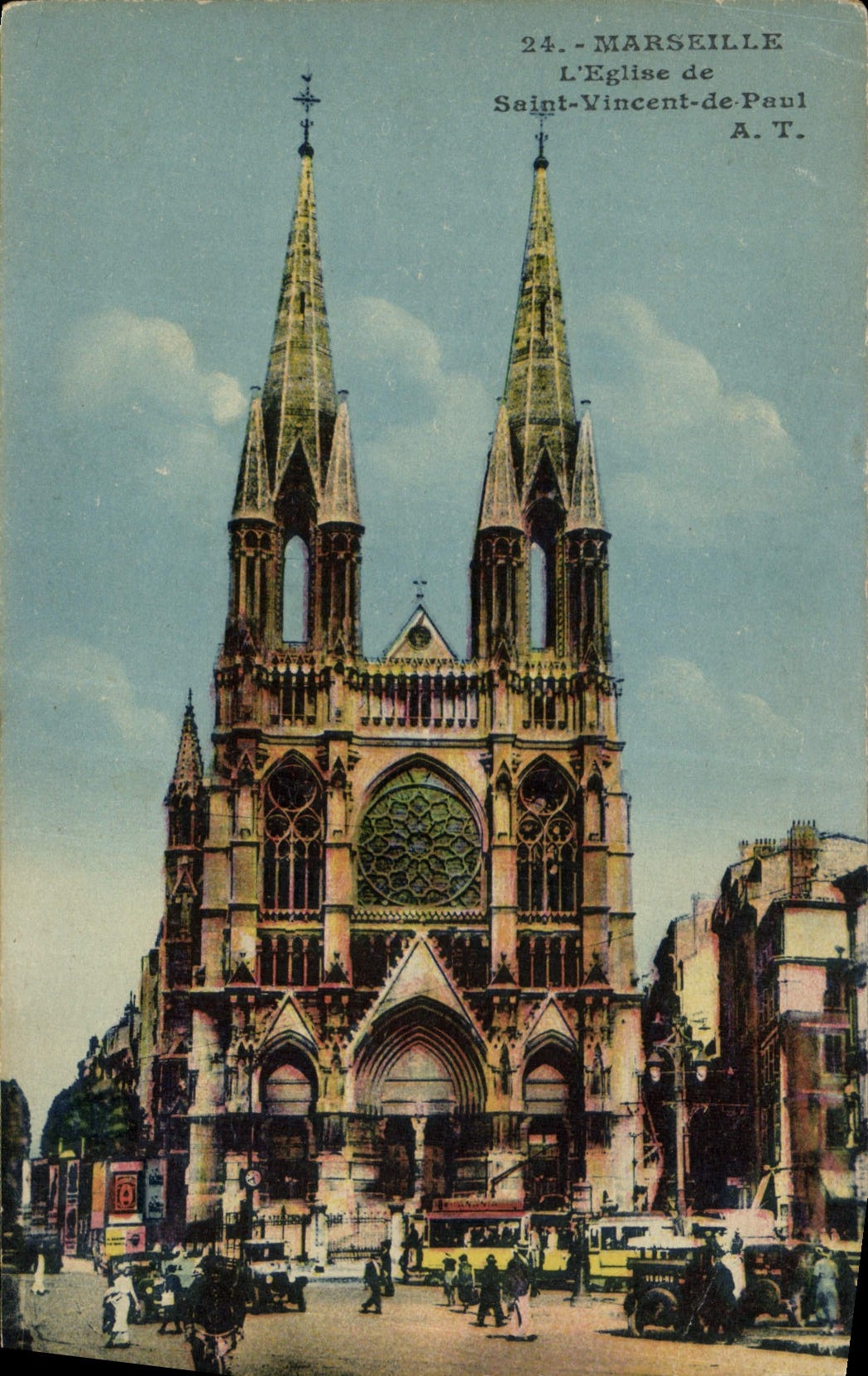 CPA Marseille l'eglise de Saint Vincent de Paul 