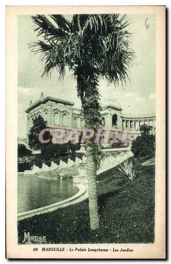 CPA Marseille le Palais Longchamp les Jardins 
