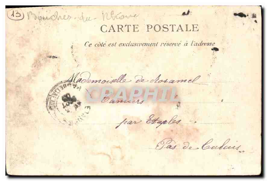 CPA Marseille le Vallon des Auffes  — Verso