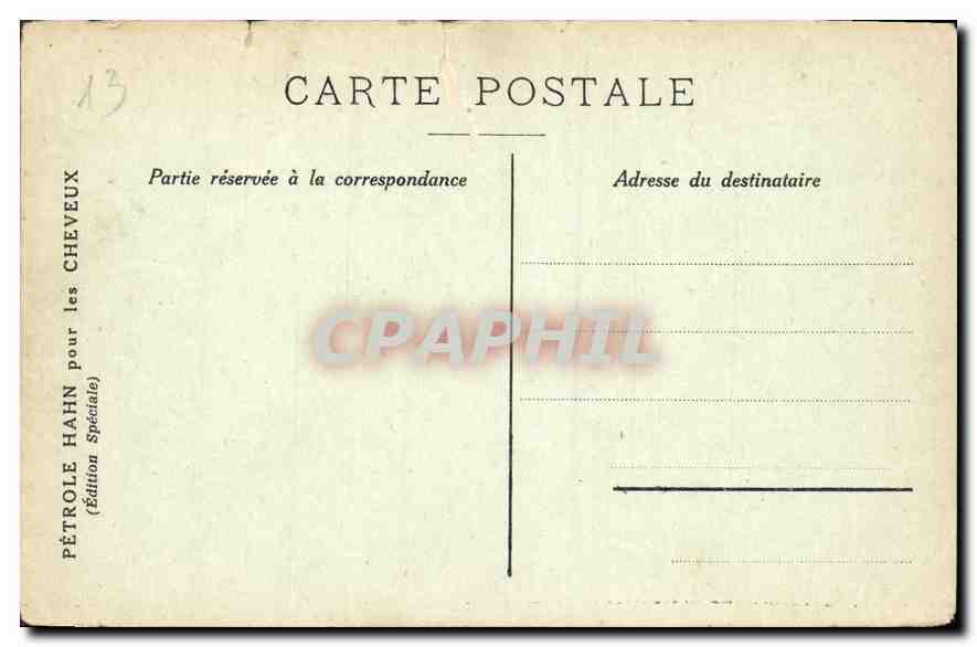 CPA Marseille Vieux Port Bateaux Tramway — Rückseite