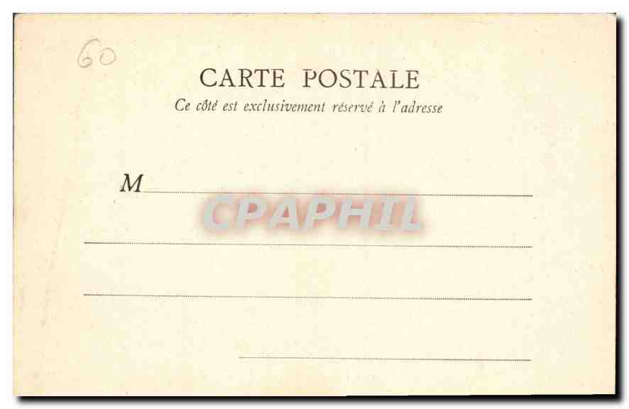 CPA Compiegne Chambre a Coucher de l'Empereur  — Rückseite