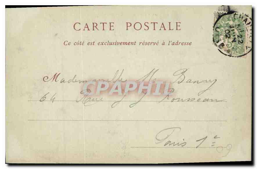 CPA Chateau de Chantilly Maison de Silvie la Salle Silvie  — Verso