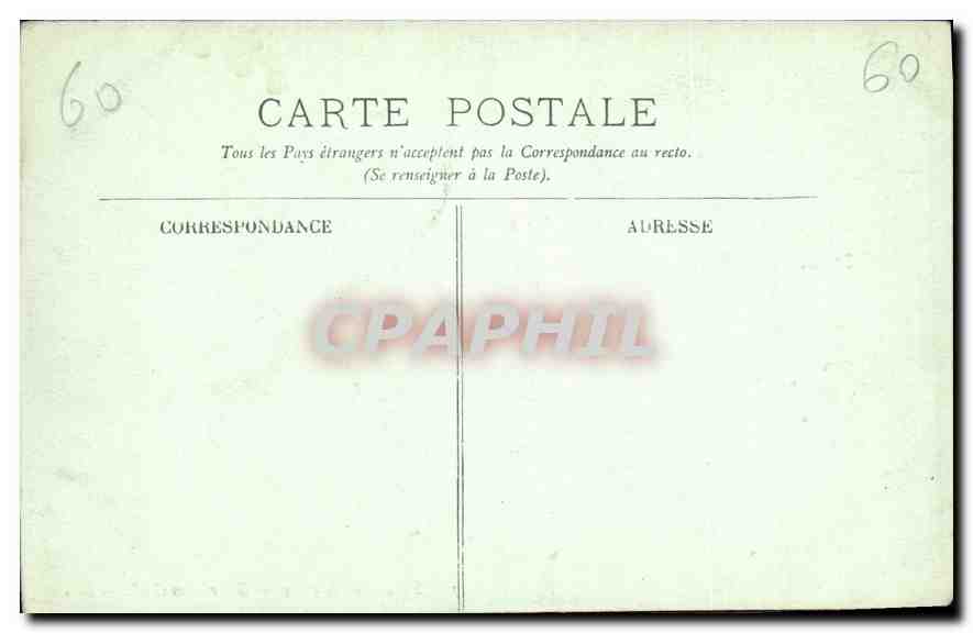 CPA Chateau de Chantilly Galerie des Cerfs  — Rückseite