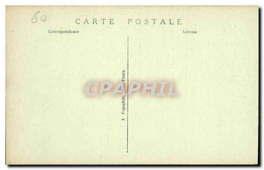 CPA Chateau de Chantilly l'Escalier d'honneur et le Vestibule  — Rückseite