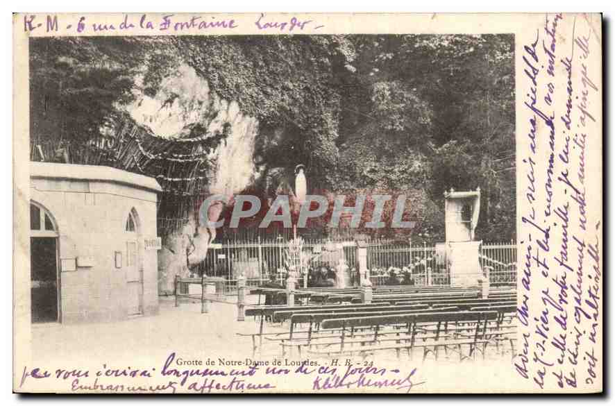 CPA Grotte de Notre Dame de Lourdes 