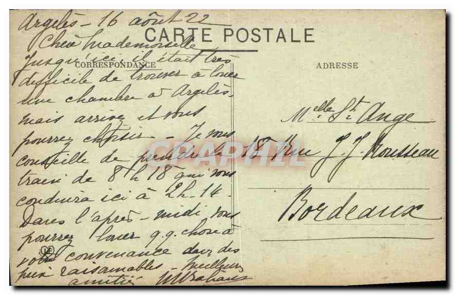 CPA Les Hautes Pyrenees Vallee d'Argeles  — Rückseite