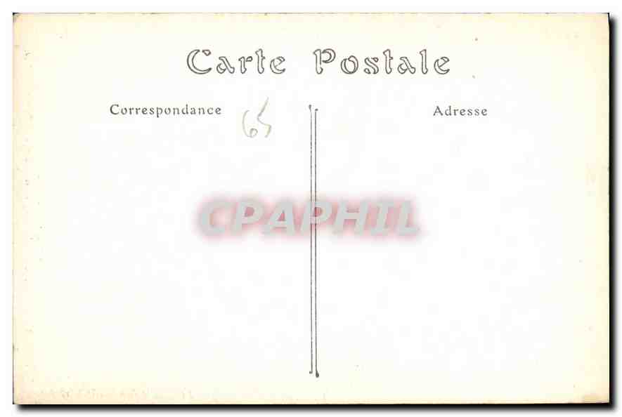 CPA Lourdes le pic d'Alian et le Village d'Ossen  — Verso