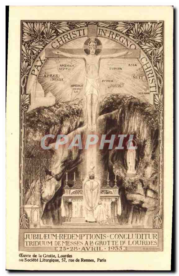 CPA Euvre de la Grotte Lourdes 