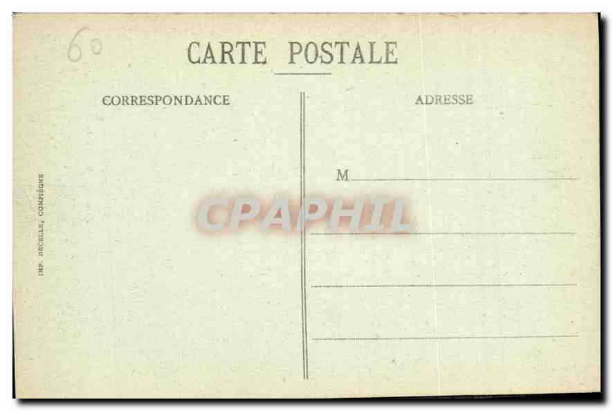 CPA Copiegne La Terrasse du Chateau et l'Avenue des Beaux Monts  — Rückseite