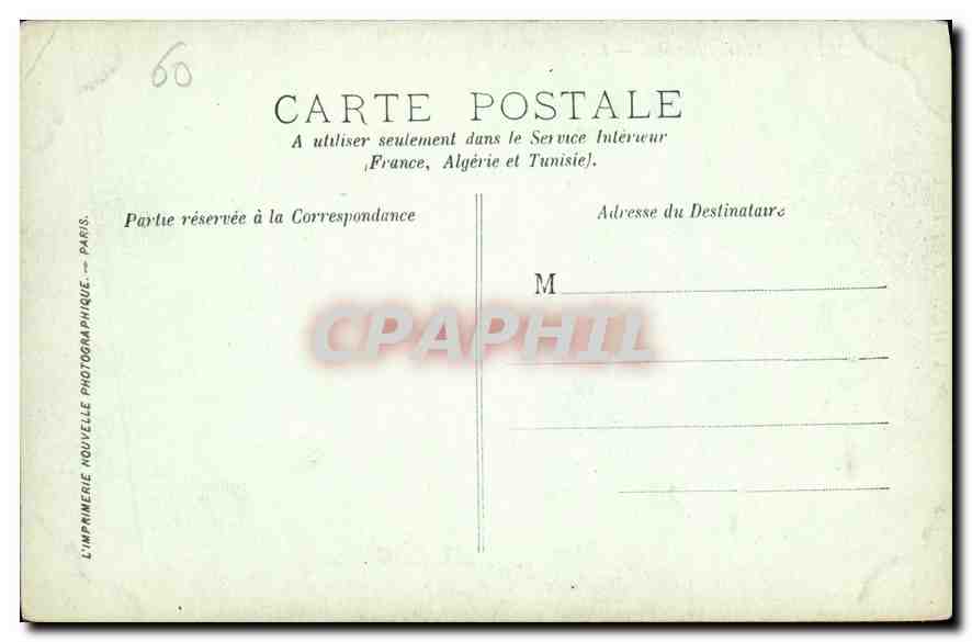 Château de Chantilly — Cheminée de la Salle des Gardes — Imprimerie Nouvelle Photographique — Rückseite