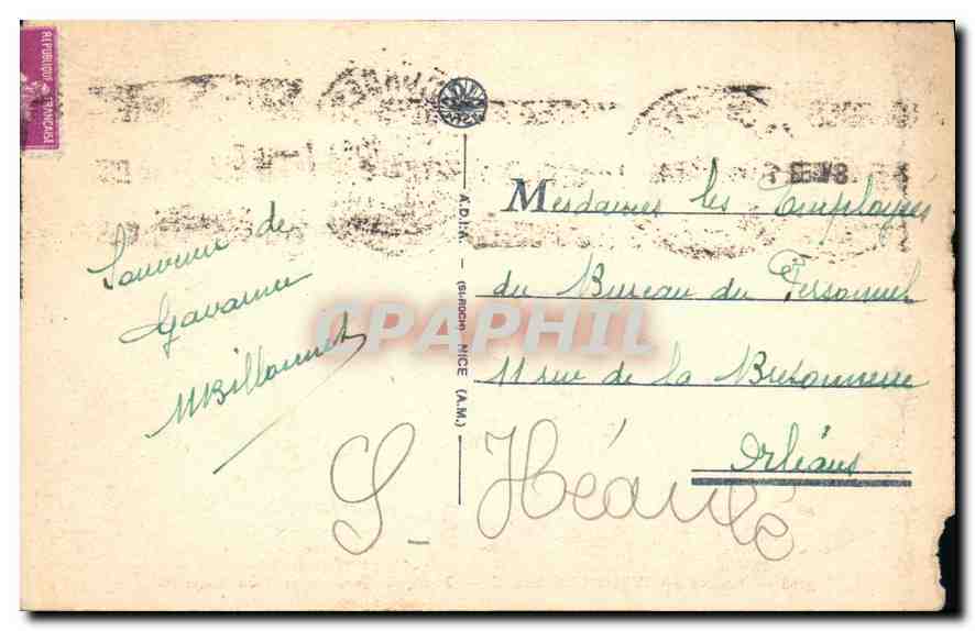 CPA Saint Sauveur les Bains Route de Gavarnie et Pont Napoleon  — Verso
