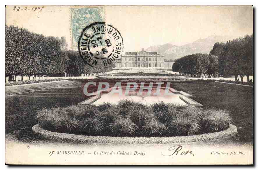 CPA Marseille Le Parc du Chateau Borely 