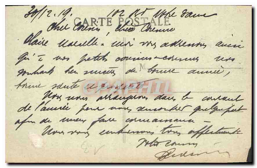 CPA Marseille Phare de la Desirade  — Verso