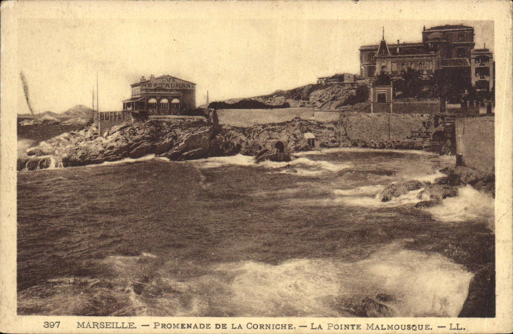 CPA Marseille Promenade de la Corniche la Pointe Malmousque 