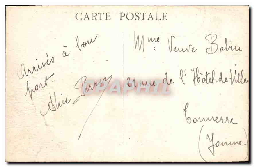 CPA Marseille Baie du Prophete  — Rückseite
