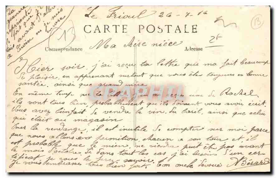 CPA Marseille L'Ile et le fort de Ratonneau  — Verso
