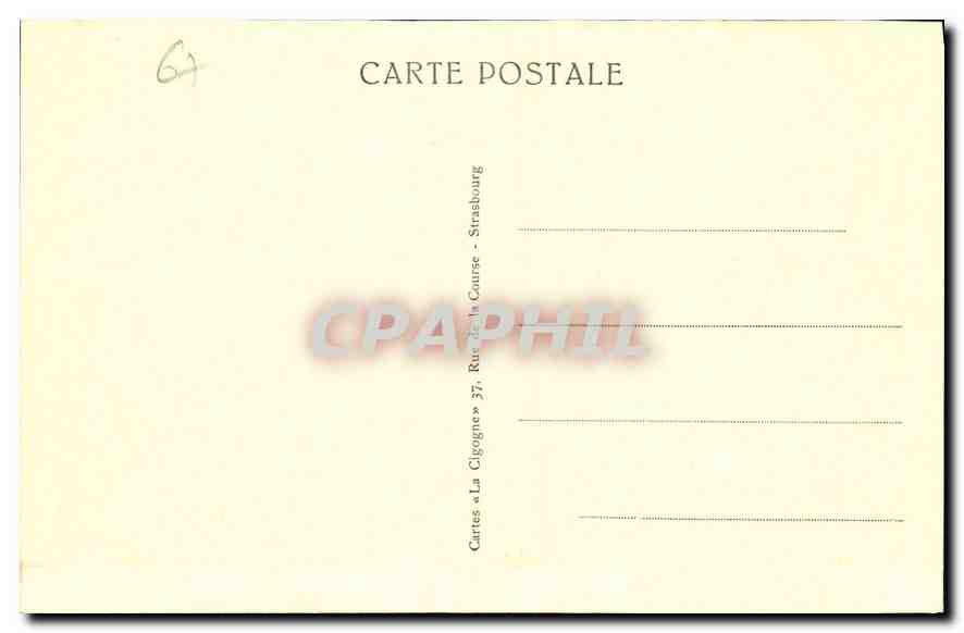 CPA Strasbourg Pont du Rhin Tramway — Rückseite