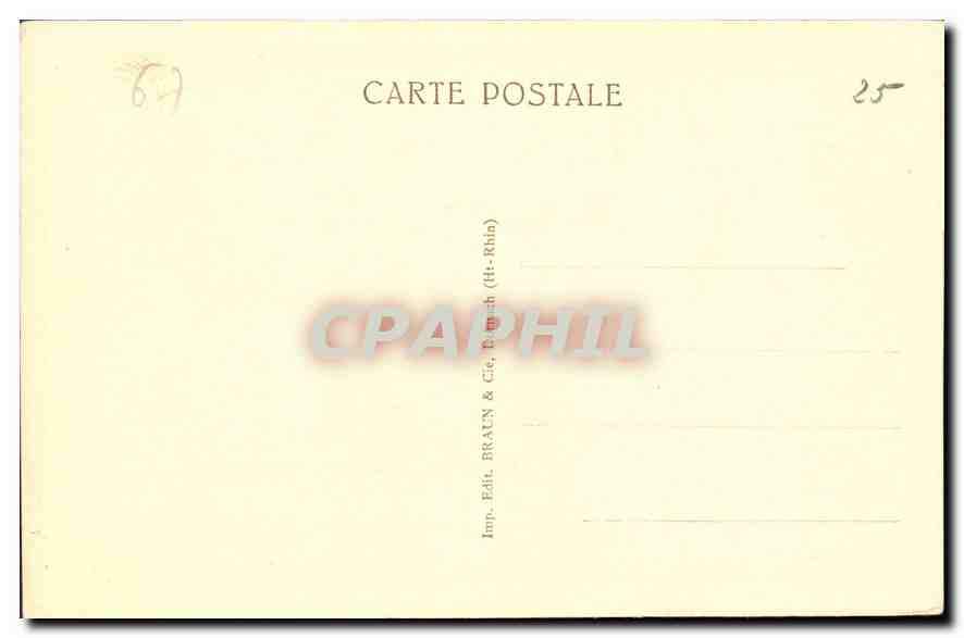 CPA Strasbourg Cathedrale Portail Central  — Rückseite
