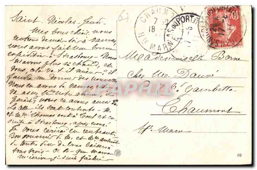 CPA Strasbourg Partie a l'Orangerie Maison rustique alsacienne avec Fontaine  — Verso