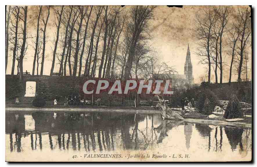 CPA Valenciennes Jardin de la Rhonelle 