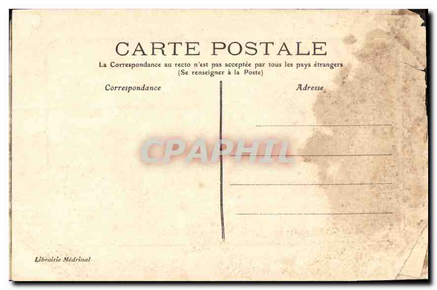 CPA Etretat le Fort Frefosse et la Chambre des Demoisselles  — Rückseite