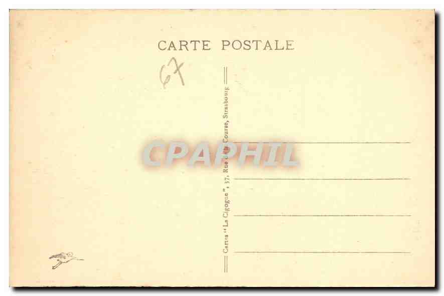 CPA Strasbourg Pont des Vosges Eglise St Paul  — Rückseite