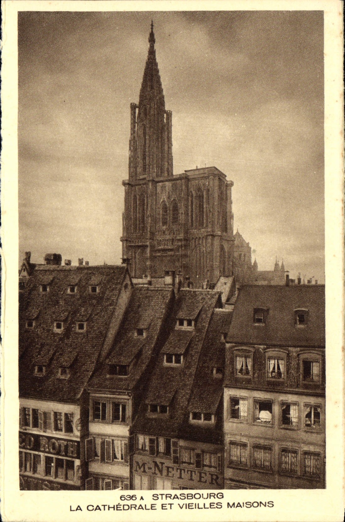 Strasbourg — La cathédrale et vieilles maisons — M-Netter, n°636