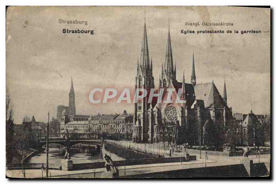 CPA Strasbourg Eglise protestante de la garnison 