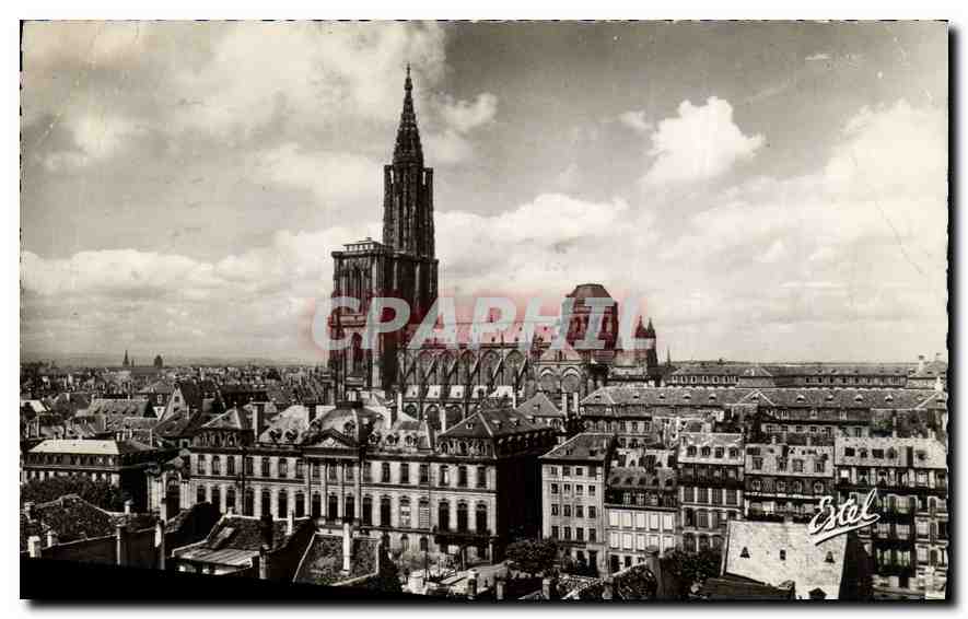 CPA Strasbourg La Cathedrale et le Palais de Rohan 