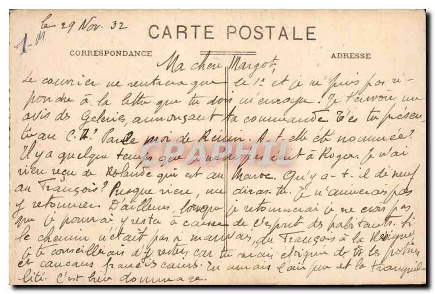 CPA Marseille La Place Castellane et la Colonne Cantini  — Rückseite