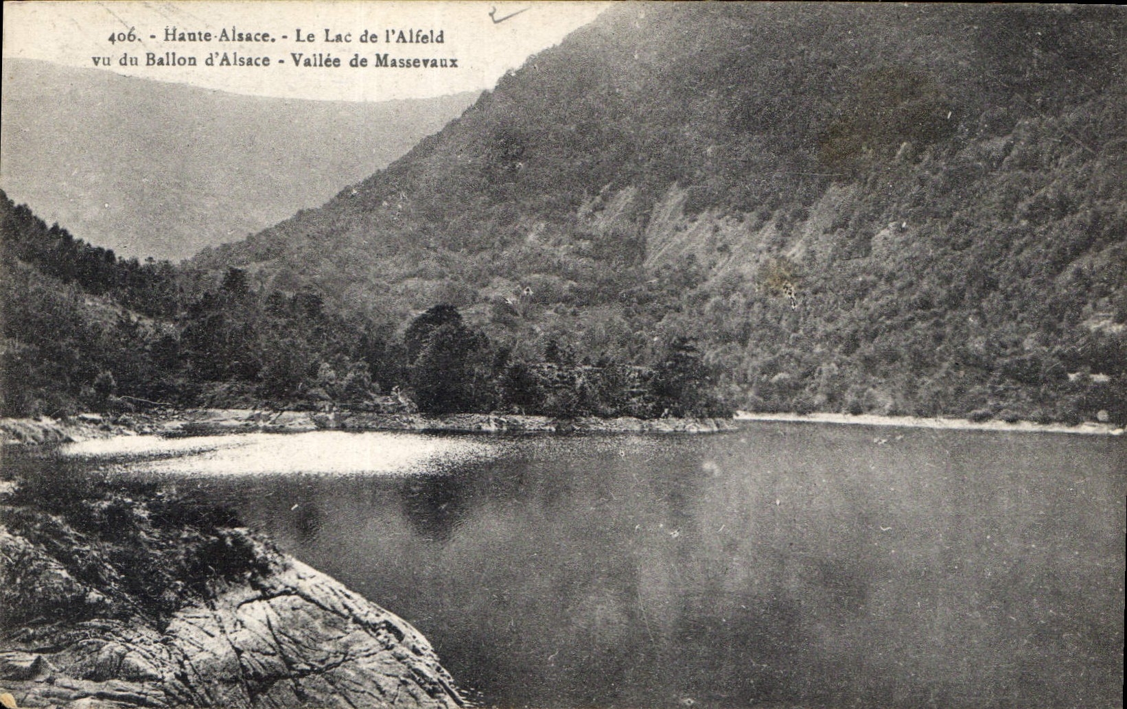 CPA Haute Alsace Le Lac de l'Alfeld vu du Ballon d'Alsace Vallee de Massevaux 
