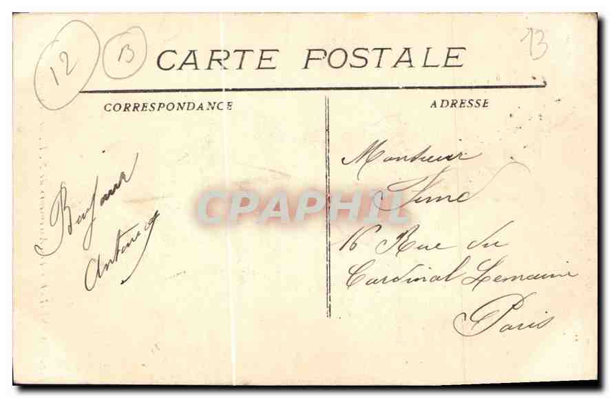 CPA Marseille Les Ascenseurs de N D de la Garde  — Rückseite
