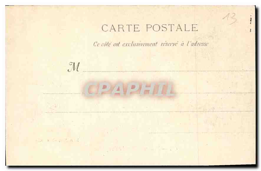 CPA Marseille Le Prophete  — Rückseite