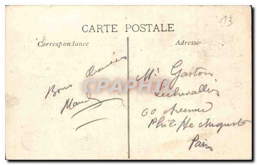 CPA Marseille Le Chateau d'If  — Rückseite