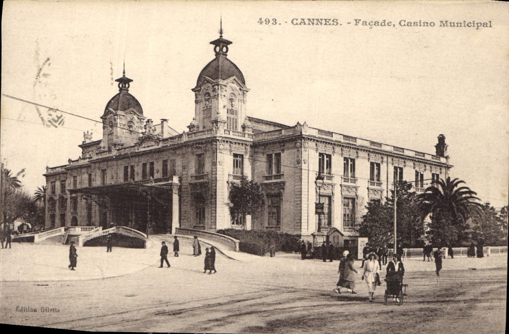 CANNES - Façade, Casino Municipal — Édition Gillette, n° 493