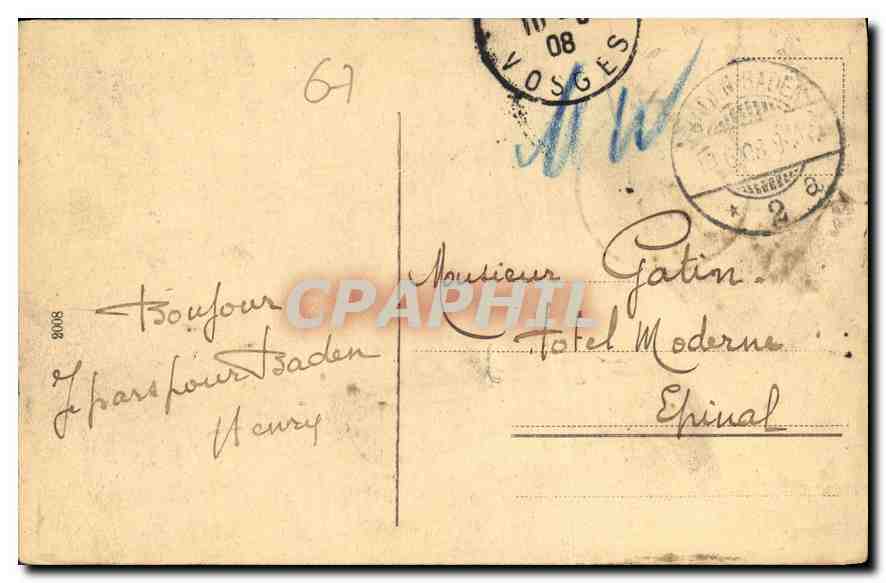 CPA Strassburg Ancien Chateau du Cardinal Rohan  — Verso