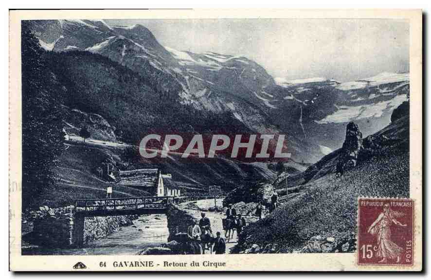 Gavarnie - Retour du Cirque — éditeur Alsatienne des Arts Médicaux, Strasbourg, n°64