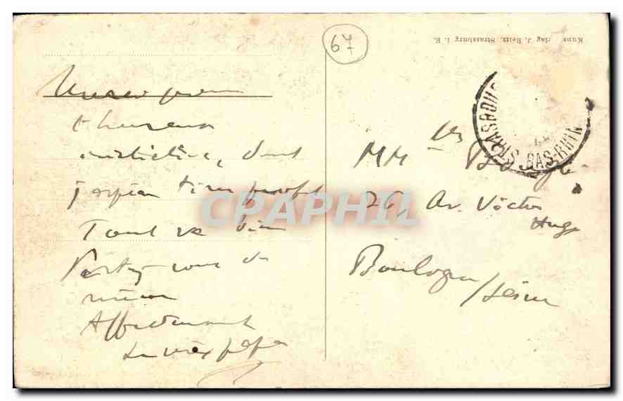 CPA Strasbourg Maison Kammerzell  — Verso