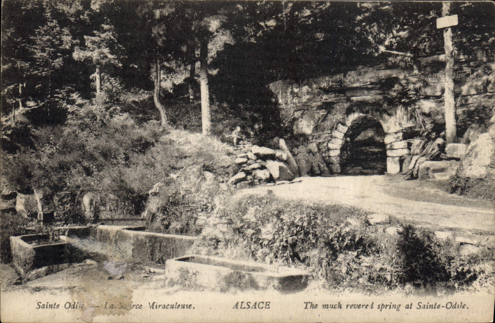 CPA Sainte Odile La source Miraculeuse Alsace 