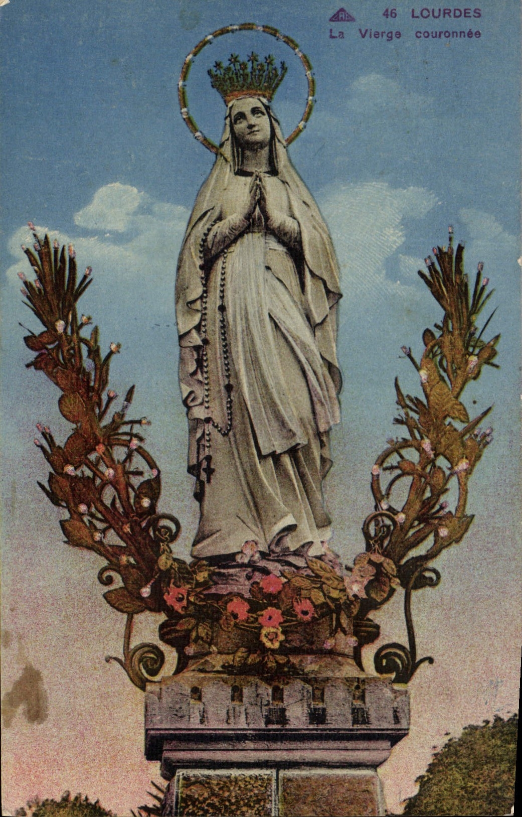 La Vierge couronnée — Lourdes — Cie des Arts Photomécaniques, n°46