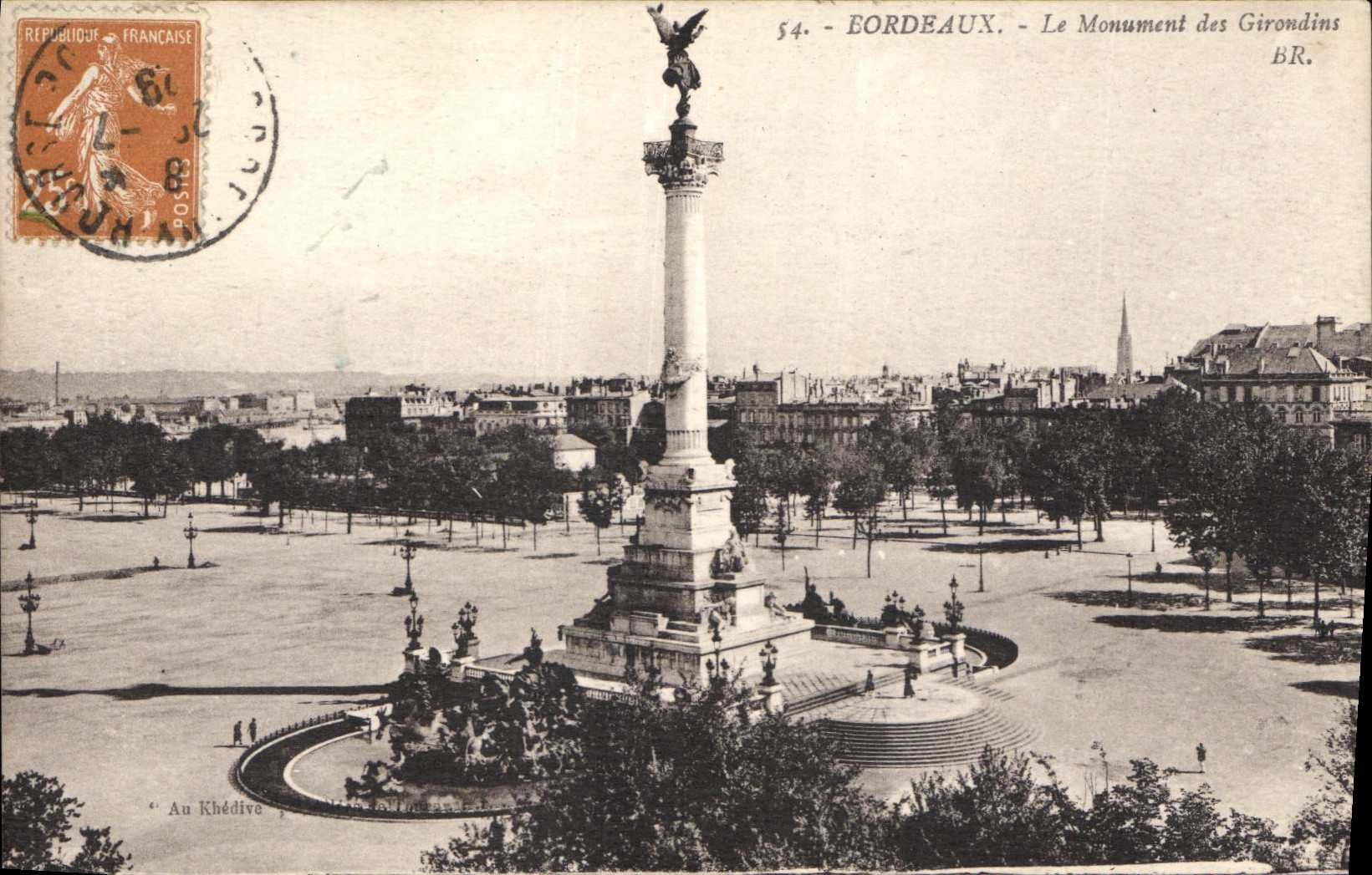 CPA Bordeaux Le Monument des Girondins 