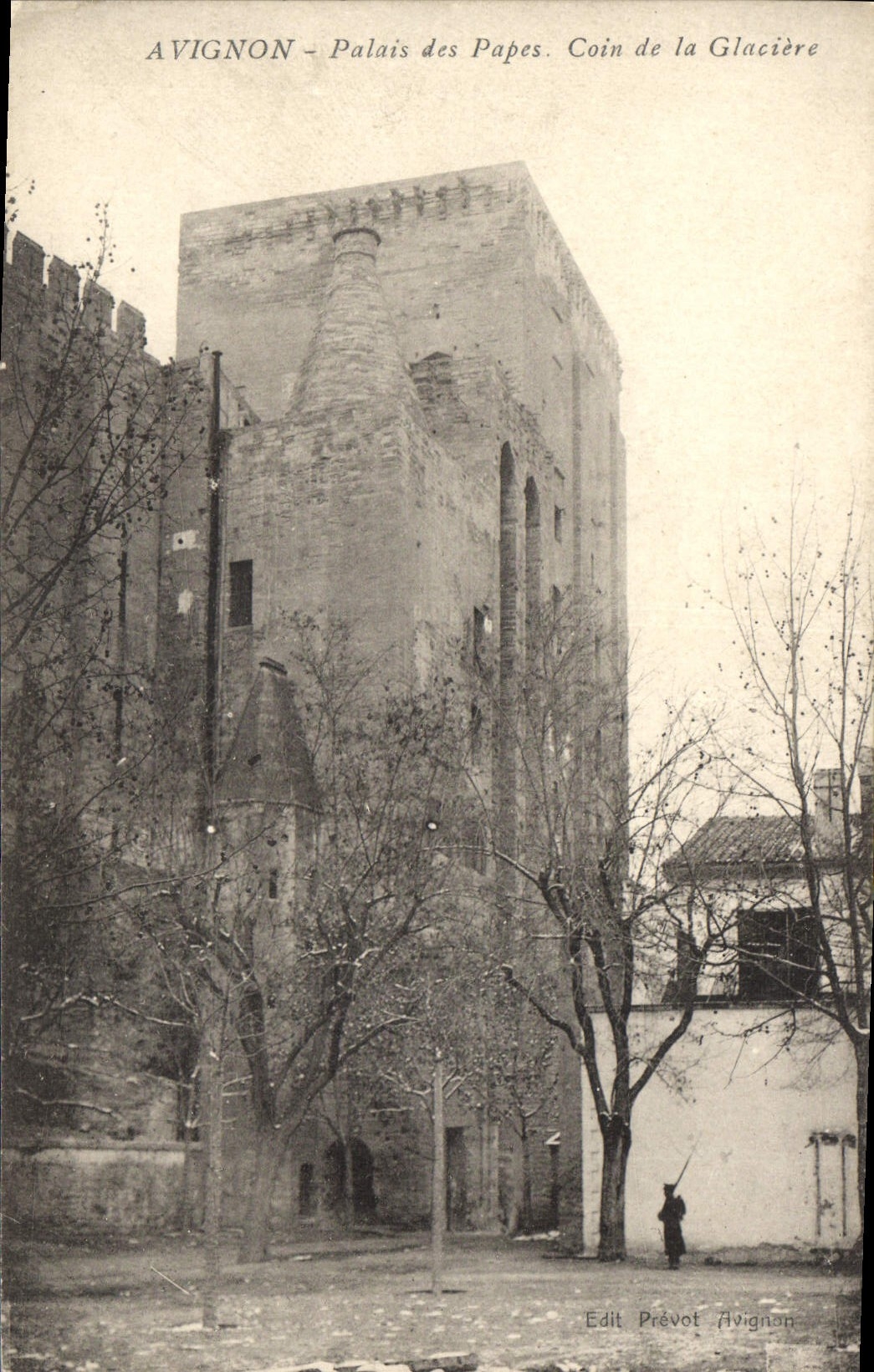 CPA Avignon Palais des Papes Coin de la Glaciere 
