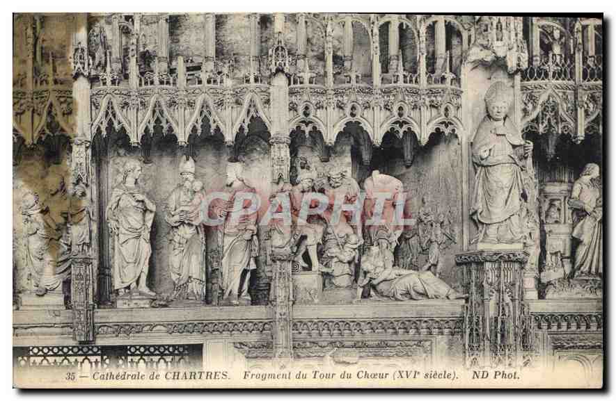 Cathédrale de Chartres — Fragment du Tour du Chœur (XVIe siècle) — ND Phot.