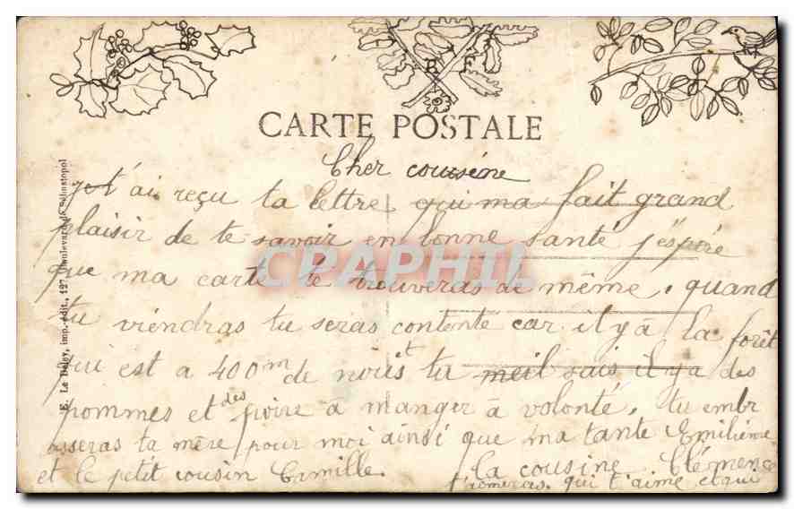 CPA Priere de Francaise Femme — Verso