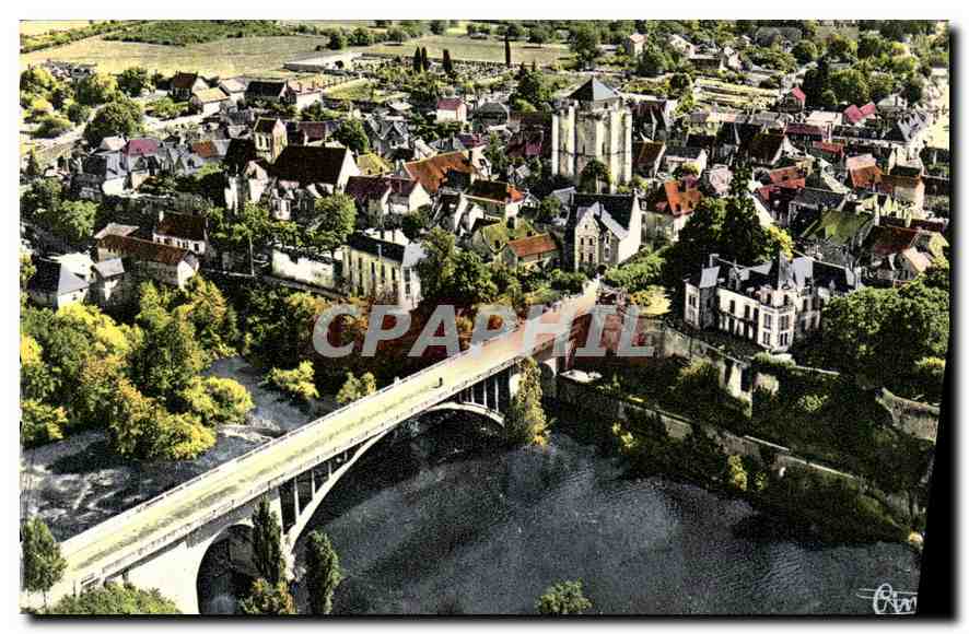 La Roche-Posay-les-Bains — Le Pont sur la Creuse et la Ville — Héliacolor Ciné