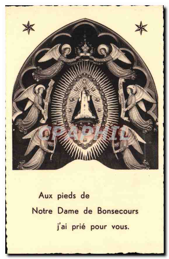 CPA Aux pieds de Notre Dame de Bonsecours J'ai prie pour Vous 