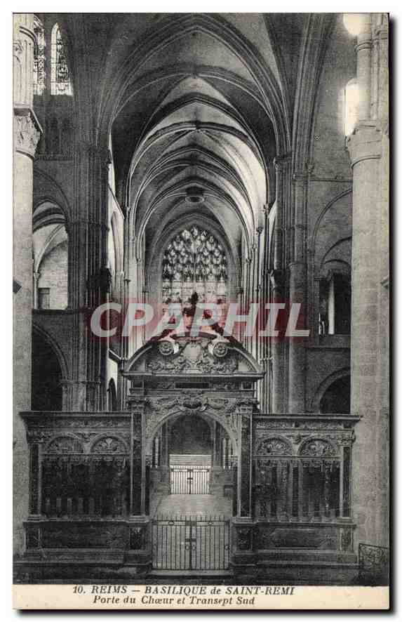 Reims — Basilique de Saint-Remi — Porte du Chœur et Transept Sud
