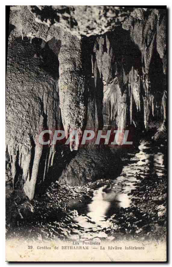 CPA Les Pyrenees Grottes de Betharram La Riviere lnferieure