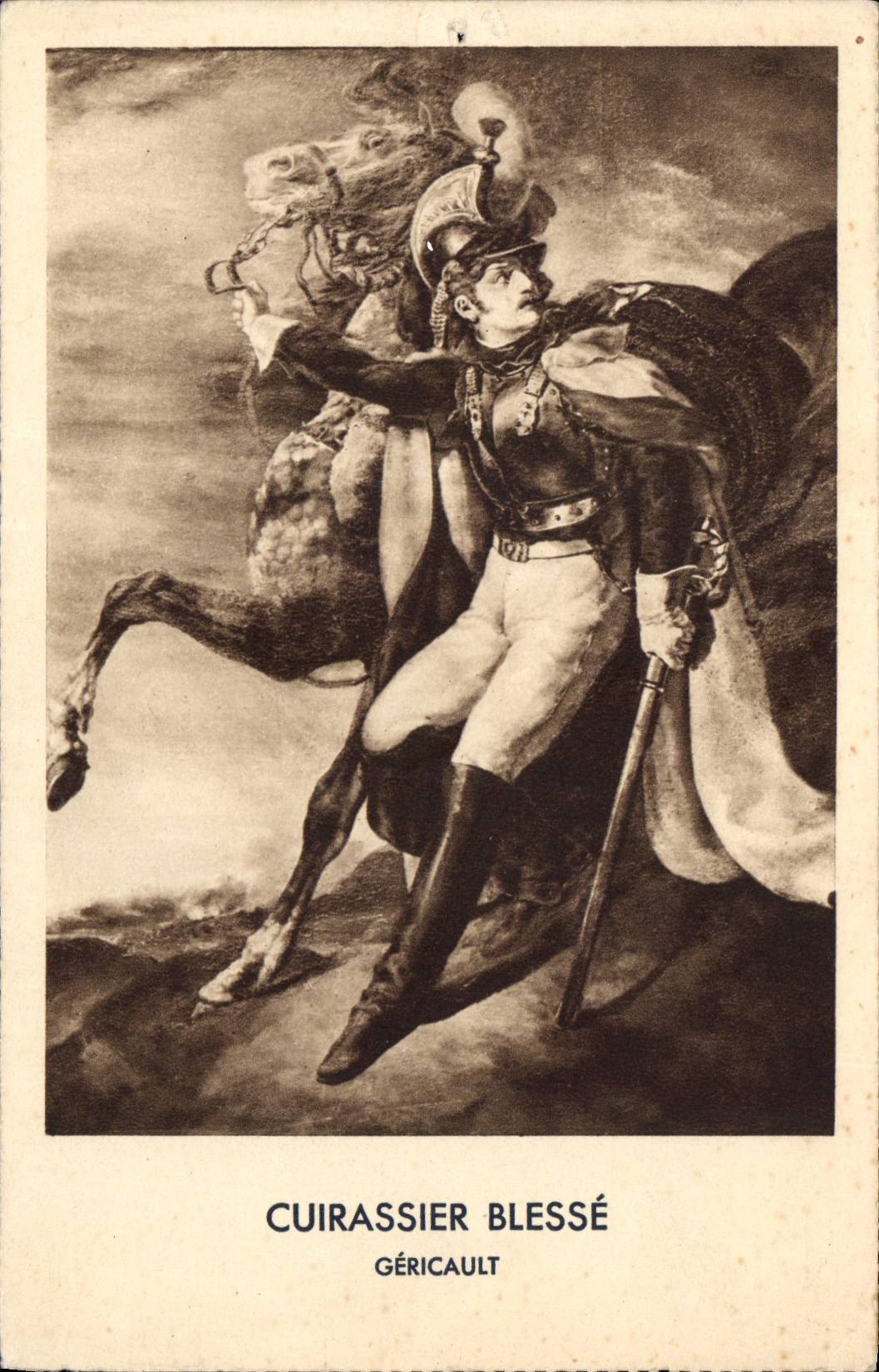 CPA Cuirassier blesse Gericault 